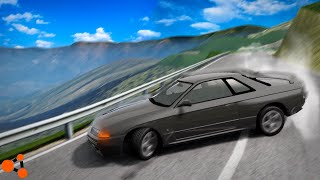 ДРИФТ ПО ГОРАМ ЯПОНИИ НА КОРЧЕ! БОКОМ НА СКАЙЛАЙНЕ В BEAMNG DRIVE НА РУЛЕ