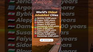 World’s oldest inhabited cities. #world #oldest #inhabited #cities #shots #viralshort #2024