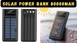 Solar Power Bank 80000mAh