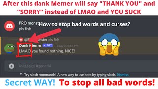 How to stop bad words in dank memer