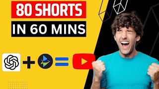 I Made 80 YouTube shorts in 60 mins | 2 AI tools | Faceless YouTube Channel Ideas 2023 | Side Hustle