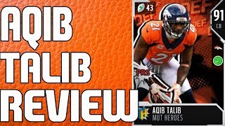 91 MUT HERO AQIB TALIB REVIEW | MADDEN 18 ULTIMATE TEAM PLAYER REVIEW