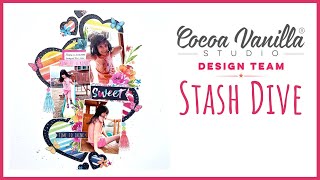 Stash Dive! | 12x12 Scrapbook Layout | CVS DT