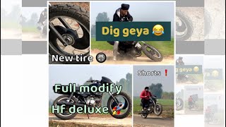 Hf deluxe ￼full modified (new tire 🏍) #hfdeluxe #seplender #modified