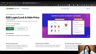 B2B Login/Lock & Hide Price Shopify App – FREE Plan Install & Setup Guide | Force Login Page Lock