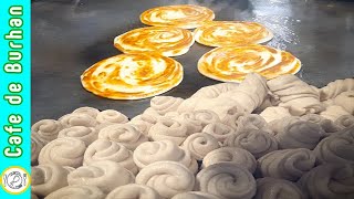 Layered Lachha Paratha | Street Food in Sarai Alamgir, Pakistan | Paratha+Egg Omlet+Tea with Burhan