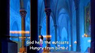 God help the outcasts Lyrics The Hunchback of Notre Dame