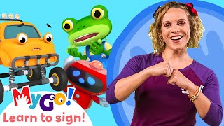 Learn Sign Language with Gecko's Garage! | Monster Truck Rescue | MyGo! | ASL for Kids