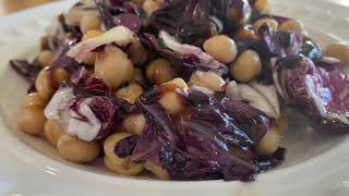 Warm Radicchio and Chickpea Side Dish from Italy