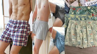 🌍Men's Solid Cotton Boxers Underwear👉ملابس داخلية بوكسر رجالية من القطن100🔥