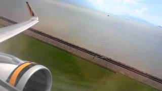 Full Power Takeoff - TigerAir A320 - Macau to Singapore