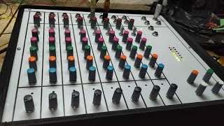 mixer audio rakitan menggunakan kit PM Roland 7 potensio