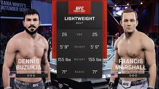 UFC Vegas 96: Buzukja vs Marshall (UFC 5 Simulation)