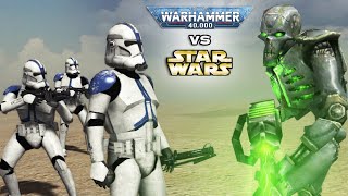 STAR WARS vs WARHAMMER 40K: Clone Troopers vs Necrons - Men of War: Assault Squad 2