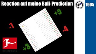 Reaction auf meine Bundesliga Prediction vor der Saison / Wie habe ich abgeschnitten?