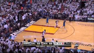 Dwyane Wade Goes Past Dirk Nowitzki for the Two-Handed REVERSE Dunk (NBA Finals, Game 2)