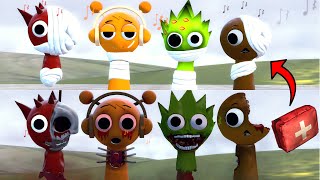 I CURED HORROR SPRUNKI LIME , RADDY , ORANGE & BROWN In Garry's Mod