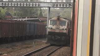 Newly LHB'fied Mangla Express  Skipping Pernem and Crossing Mumbai JanShatabdi Express