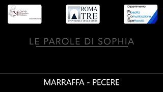 Le Parole di Sophia 2021 - Professori Massimo Marraffa e Paolo Pecere