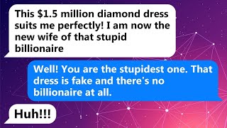 I gave the insolent rich female guest a completely fake $1.5M diamond dress. She deserves it.