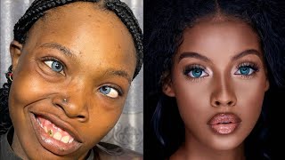 VIRAL 👉🏽 BOMB 💣 🔥 SHE WAS TRANSFORMED 💄MAKEUP TRANSFORMATION MAKEUP TUTORIAL