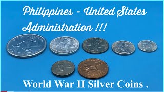 Philippines - United States Administration, WWII Coins .