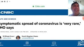 WHO Asymptomatic spread of #coronavirus is ‘very rare'