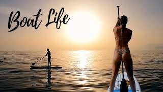 SAILING ALBANIA - Sunset Paddle, Race Sailing & Day to Day Boat Life! Ep-54