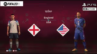 FIFA 23 England vs USA - Qatar 2022™ Group Stage - PS5 Gameplay [4K60]