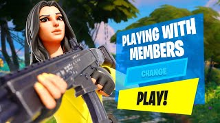 FORTNITE LIVE WITH MEMBERS! FORTNITE LIVESTREAM!