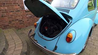 VW 1200 Beetle walk around tour and cold Engine Start