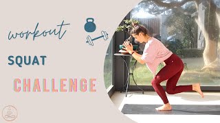 5 MINUTE VIDEO || squat challenge for toned legs & butt