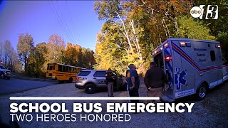 Deputy and student honored for quick actions in life-threatening medical emergency on bus