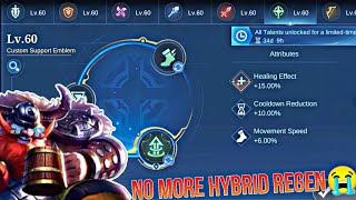 MLBB WORST UPDATE 2023? NO MORE HYBRID REGEN IN SUPPORT EMBLEM 😭 - FRANCO HOOK MONTAGE | MLBB