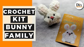 Bunny Family Complete Crochet Kit - Great for Beginners