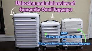 UNBOXING + REVIEW OF SAMSONITE OMNI MEDIUM SIZE and CARRY-ON LUGGAGES + freeform luggage comparison