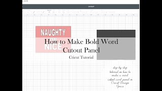 How to make a Bold Word Cutout Card Panel: A Cricut Tutorial