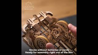 UGEARS Pickup Lumberjack 3D Puzzles for Adults, DIY Car Kits for Christmas Gift and New Year Gift