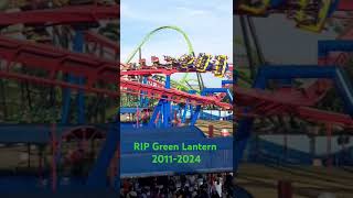 RIP Green Lantern at SFGAV #themepark #rollercoaster