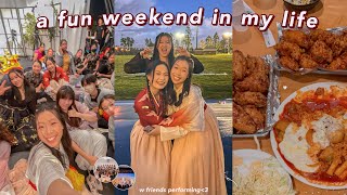 an exciting weekend in my life with friends! performing, food, fun! event filled high school vlog