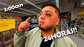 Así es un SUPER MERCADO de MADRUGADA ( 24 HORAS ABIERTO )