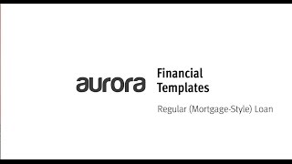 Loans: Regular (Mortgage-Style)