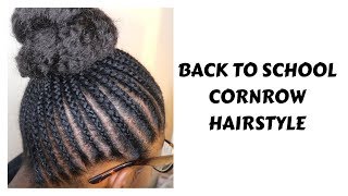 Back to school cornrow HairStyle On My Daughters Hair/naturalroxxy