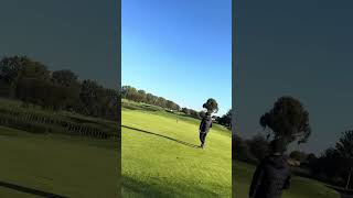 Golf walking a hole