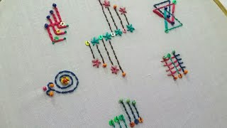 Small hand embroidery patterns with sequins and beads,part 2