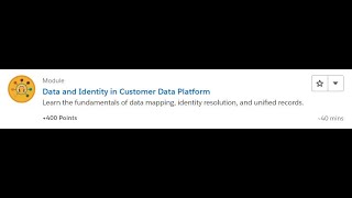 Data and Identity in Customer Data Platform [Salesforce Trailhead Answers]