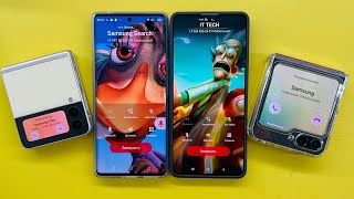 Incoming + Outgoing Call Samsung Z Flip3+Z Flip5 vs Blackview A200 Pro+Poco X6