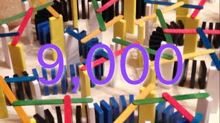 9,000 Dominoes - The Most Diverse Domino Chain Ever