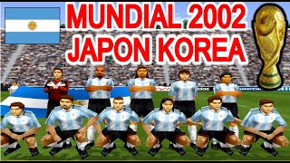 Jugando con ARGENTINA el Mundial Japon Korea 2002 en el juegazo Winning Eleven 2002 de PS1