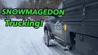 Hauling Trash in a HUGE Snowstorm!